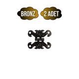 Kelebek Tavla Menteşesi Mobilya Kutu Menteşesi(Bronz)(En:3cm Boy:2cm) Bronz Bronz - 2 Adet