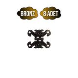 Kelebek Tavla Menteşesi Mobilya Kutu Menteşesi(Bronz)(En:3cm Boy:2cm) Bronz Bronz - 8 Adet