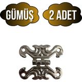 Kelebek Tavla Menteşesi Mobilya Kutu Menteşesi(Gümüş)(En:3cm Boy:2cm) - GÜMÜŞ - 2 ADET