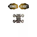 Kelebek Tavla Menteşesi Mobilya Kutu Menteşesi(Gümüş)(En:3cm Boy:2cm) Gümüş Gümüş - 8 Adet