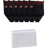 Kelebek Tellak Kalın Siyah Kıvrık Banyo Hamam Kesesi 6 Adet + Dalan Sultan Hamam Doğal Banyo Sabunu 200 gr