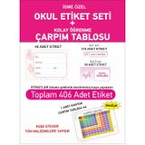 Kelebek Tema Baskılı Okul Etiketi Kalem Defter Etiketi İsme Özel