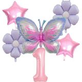 Kelebek Temalı Yaş Balon Set - Çok Renkli - 1