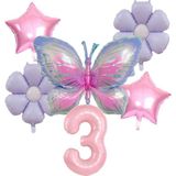 Kelebek Temalı Yaş Balon Set - Çok Renkli - 3