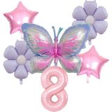 Kelebek Temalı Yaş Balon Set - Çok Renkli - 8