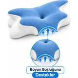 Kelebek Uyku Yastığı Boyun DESTEKLI%100 Memory Foam Visco Yastık