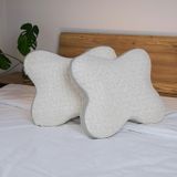 Kelebek Visco Yastık Ergonomik Yastık Papillon Doğal Keten Kılıflı Visko Yastık 45x50x15 cm