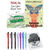 Kelebek Zihinli Çocuk ve Eve Giden Küçük Tren 2'li Set - Kalem