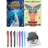 Kelebek Zihinli Çocuk ve Süper Başkan Zamanı Durduran Saat 2li Set