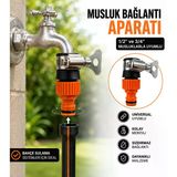 Kelepçeli Musluk Adaptörü 1/2 Kelepçeli Hortum Bağlantı Eki Bahçe Sulama Aparatı