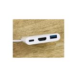Kelepir Fırsatlar Usb (type-c To 5in1 Usb 3.0 Hdmi) Hub Adaptör Çoklayıcı Type C USB-3.0 Çevirici Kablolu Model Beyaz