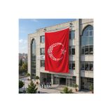 Kelime-I Tevhid Besmele Ayyıldız Türk Bayrağı 140gr Premium Raşel Kumaş 6x9 metre