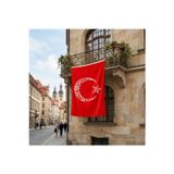 Kelime-I Tevhid Besmele Ayyıldız Türk Bayrağı Premium Raşel Kumaş 150x225 Cm
