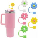 Kelira 1 Adet 10 mm Stnly Quencher Silikon Pipet Tıpası Kapağı Toz Geçirmez Kapak Çiçekli Pipet Başlığı - Mavi