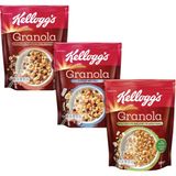 Kellogg’s 3lü Granola Paketi,Çikolata Parçacıklı ve Fındıklı,Karışık Meyveli,Antep Fıstıklı ve Beyaz Çikolata Parçacıklı, Klasik - 250 gr