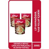 Kellogg's Beyaz Çikolata Parçacıklı Ve A.fıstıklı Granola 300gr X3adet,%46 Yulaf Içerir,lif Kaynağı
