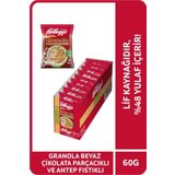 Kellogg's Beyaz Çikolata Parçacıklı&Antep Fıstıklı Granola 60Gr x10Adet,%46 Yulaf içerir,Lif Kaynağı