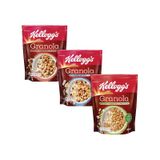 Kellogg's Çikolata Parçacıklı Fındık + Karışık Meyveli + Antep Fıstıklı Beyaz Çikolata Granola Seti 3'lü