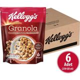 Kellogg's Çikolata Parçacıklı ve Fındıklı Granola 250 G x6 Adet, %44 Yulaf, Lif Kaynağı Kahvaltılık Gevrek - 250 gr