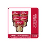 Kellogg's Granola Beyaz Çikolata Parçacıklı&antep Fıstıklı 300gr X 5 Adet, %46 Yulaf Içerir, Lif Kay