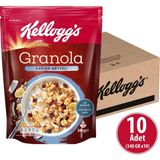 Kellogg's Granola Karışık Meyveli 340 G x 10 Adet, %45 Yulaf Ezmesi, %20 Kurutulmuş Meyve, Lif Kaynağı Kahvaltılık Gevrek - 340 gr