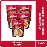 Kellogg's Granola Klasik 340 G x5 Adet,%56 Yulaf Ezmesi, Lif Kaynağı Kahvaltılık Gevrek - 1,7 kg