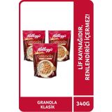 Kellogg's Granola Klasik 340 Gx 3 Adet, %56 Yulaf Içerir, Lif Kaynağı, Kahvaltılık Gevrek