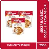 KELLOGG'S ŞEKER İLAVESİZ GRANOLA HURMALI VE BADEMLİ 250 GRAM x 3 ADET,