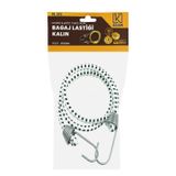 Kelon Bagaj Lastiği, Bagaj Gergisi, Elastik Halat, Kanca, 10 mm Kalınlık, Bagaj Lastiği, Güçlü Çekiş, Dayanıklı ve Esnek, 100 cm (Çok Renkli)