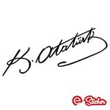 Kemal Atatürk Imza Sticker Oto Sticker