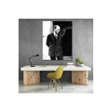 Kemal Atatürk Kanvas Tablo Siyah Beyaz Atatürk Tablosu Dikey Duvar Tablo Ev Ofis Dekoru