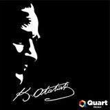 Kemal Atatürk Silüeti Ve Imza Oto Sticker Araba Sticker
