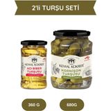 Kemal Kükrer 2'li Turşu Seti Acı Biber & Kornişon Turşu - 2 Adet