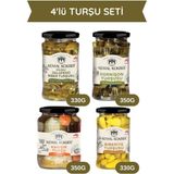 Kemal Kükrer 4'lü Turşu Seti Jalapeno & Biberiye & Kornişon Turşu & Karışık - 4 Adet