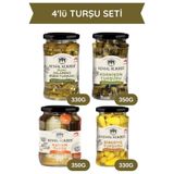 Kemal Kükrer 4'lü Turşu Seti Jalapeno & Biberiye & Kornişon Turşu & Karışık