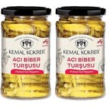 Kemal Kükrer Acı Biber Turşusu Cam Kavanoz 370 cc 2li paket