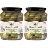 Kemal Kükrer Kornişon Turşu No:2 Cam Kavanoz 680 gr (2 paketi)