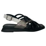 Kemal Tanca 862 M-709 Kadın Hakiki Deri Sandalet - Siyah - Platin