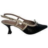 Kemal Tanca 871 8570 Kadın Topuklu Ayakkabı Stiletto - Siyah-Bej