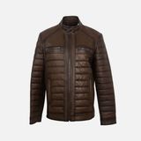 Kemal Tanca Erkek Deri Mont 031 - 3XL - Koyu Taba