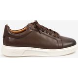 Kemal Tanca Erkek Eva Taban Hakiki Deri Sneaker & Spor Ayakkabı 3503-DÜZ - Kahve