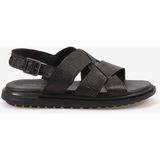 Kemal Tanca Erkek Kauçuk Tabanlı Şık Tasarım Comfort Günlük Çapraz Bantlı Sandalet 560 - Siyah