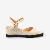 Kemal Tanca Hawen Angels Kadın Hakiki Deri Bilek Bantlı 7,5 cm Dolgu Topuklu Sandalet 169-269