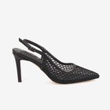 Kemal Tanca Kadın Neolit Taban Fileli Slingback 9,5cm İnce Topuklu Gece & Abiye Ayakkabı 1286
