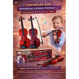 Keman Violin Yaylı Çocuk Müzik Aleti Gerçekçi Tasarım Eğitici Oyuncak