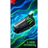 KEMBORN Motosiklet Kask Kulaklık İntercom Bluetooth Seti X2PRO 1 ADET 2kişilik 1200 mt interkom Evrensel Eşleşme. 5. NESİL - Gri - Kırmızı - Siyah