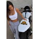 Kemboss Universal Motor Sele Kılıfı Beyaz – Lastikli Motosiklet Koltuk Koruyucu Sele Örtüsü
