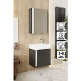 Kemer 45 cm Lavabolu Banyo Dolabı Seti