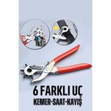 Kemer Delici Pense 6 Uçlu Saat Kayış Kemer Delme Aracı - Seçenek 1