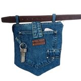 kemer denim çanta